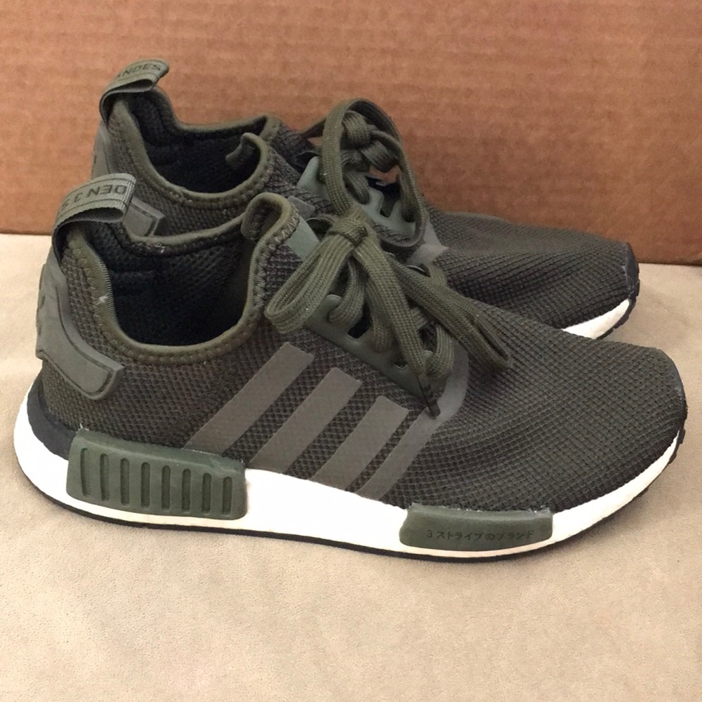 ADIDAS NMD OLIVE GREEN WOMEN SNEAKERS SIZE 5 US